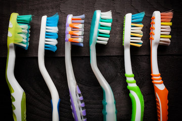 Wall Mural - Toothbrushes