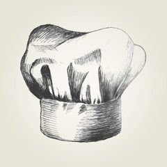 Wall Mural - sketch illustration of a chef hat