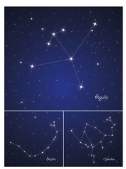 Wall Mural - Constellations Serpens,Ophiuchus and Aquila