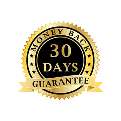 Money back guarantee golden badge