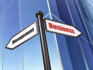 Business concept: sign Business Management on Building