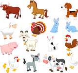 Fototapeta Pokój dzieciecy - Farm animal collection set