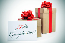 Feliz Cumpleanos, Happy Birthday Written In Spanish