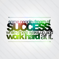 Wall Mural - Work hard for success
