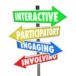 Interactive Participatory Engaging Involving Arrow Road Signs