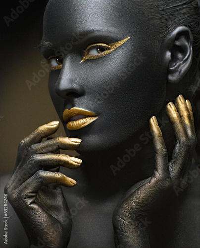 Naklejka dekoracyjna black gold