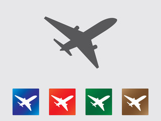 Wall Mural - Airplane icon collection