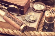 Old Coins And Nautical Accessories