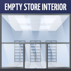 Wall Mural - Empty store interior