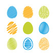 © miloart - Set of easter eggs.