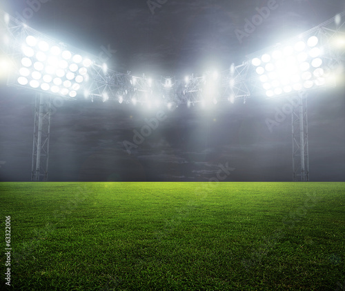 Fototapeta na szkło night-lit stadium