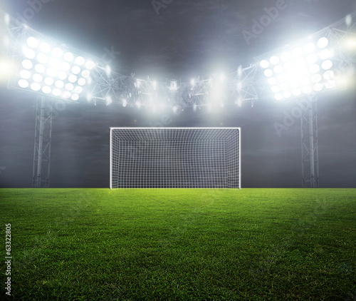 Naklejka samoprzylepna Oświetlony nocą stadion