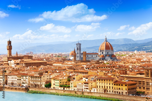 Plakat na papierze fotorealistycznym Pejzaż florencji