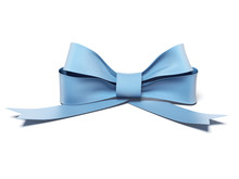 Blue Ribbon With Bow