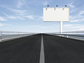 Wall Mural - blank billboard  on the highway