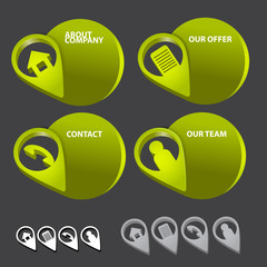 Aufkleber - Set of vector business contact bubbles