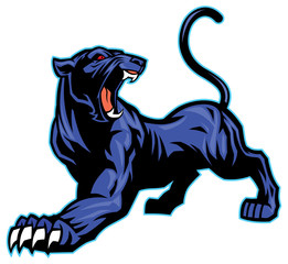 Sticker - black panther mascot