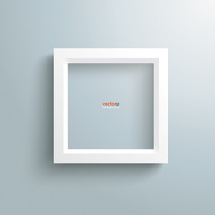 Wall Mural - White Frame Silver Background