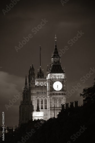 Obraz na płótnie canvas trzyczęściowy "tryptyk" Pałac westminster w nocy