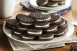 Unhealthy Chocolate Cookies with Cream Filling