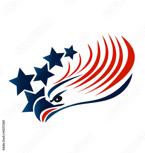 Download Bald Eagle American Flag logo vector - Buy this stock ...