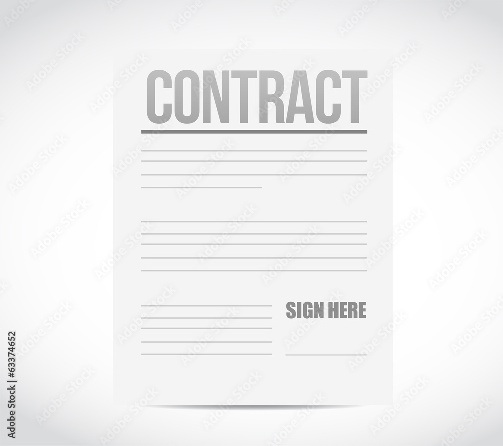 sign here contract paper illustration design Stock Illustration | Adobe ...