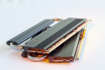 two sticks of ram with a red glow (represents heat).