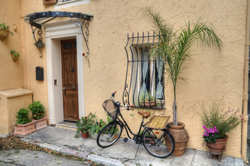 Bicycle outside House, France