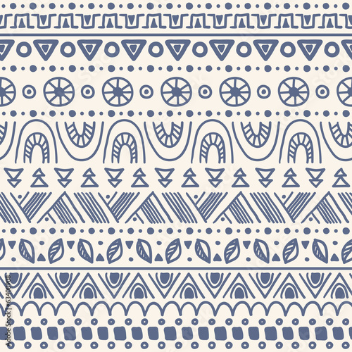 Obraz na płótnie canvas Tribal striped seamless pattern.