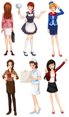 Poster - Female with different works