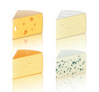 Morceaux de fromages vectoriels 1