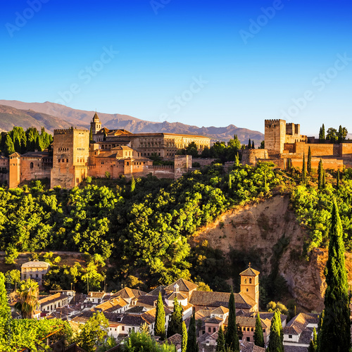 Tapeta ścienna Starożytny arabski forteca alhambra, granada, hiszpania.