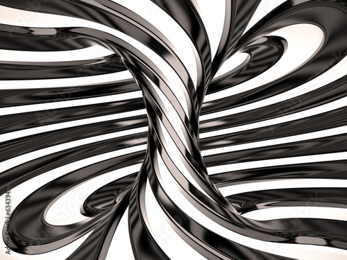 Fototapeta na wymiar Swirl of lines, 3D