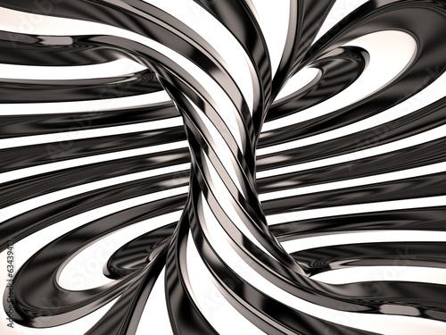 Obraz w ramie Swirl of lines, 3D