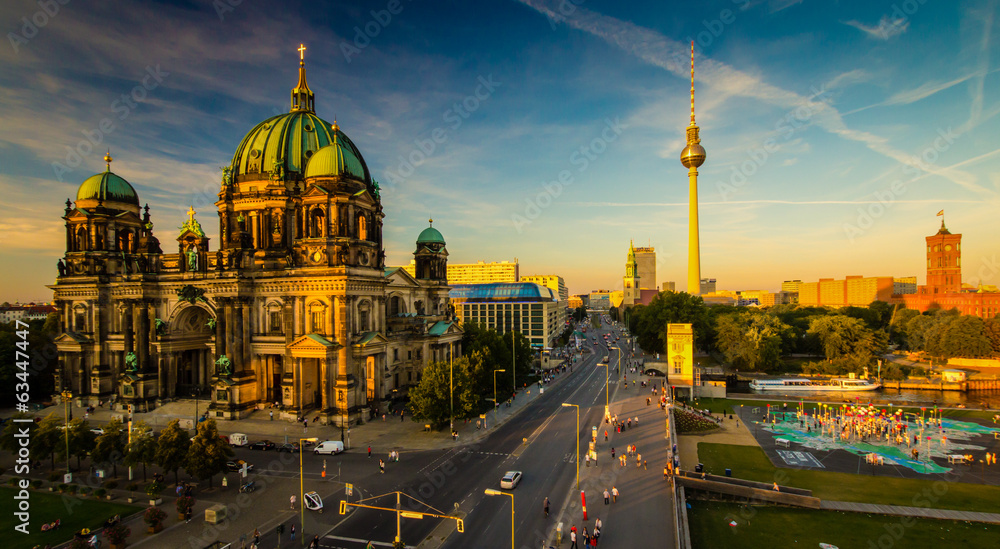 Berlin - city view - obrazy, fototapety, plakaty 