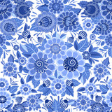 fashion seamless texture with stylized flowers
