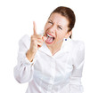 © pathdoc - Upset angry, mad woman yelling and blaming someone