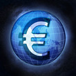 Euro currency business in Asian countries concept
