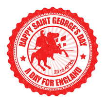 Happy Saint George's Day Stamp