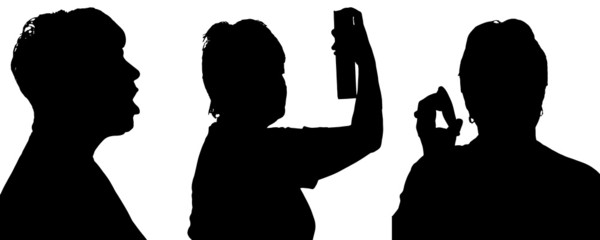 Poster - Vector silhouette of people.