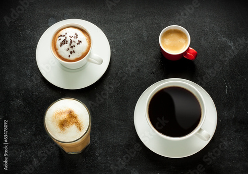 Zdjęcie XXL Kawa cappuccino, espresso, americano i latte