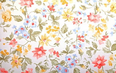 Vintage provance wallpaper with floral pattern