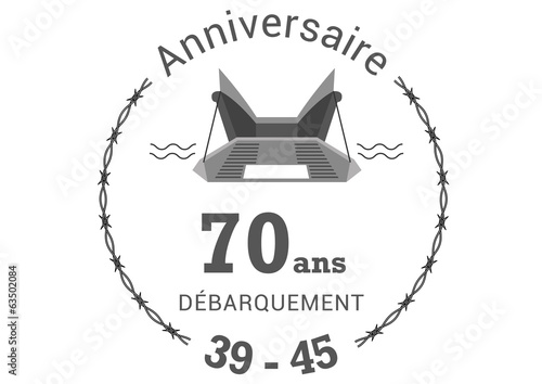 Anniversaire 70 Ans Debarquement Stock Vector Adobe Stock