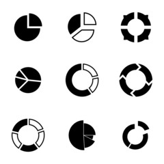 Wall Mural - vector black people search icons set