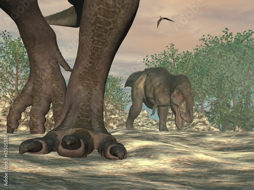 Fotoboard na płycie Dinozaur tyranozaura rex - 3d render