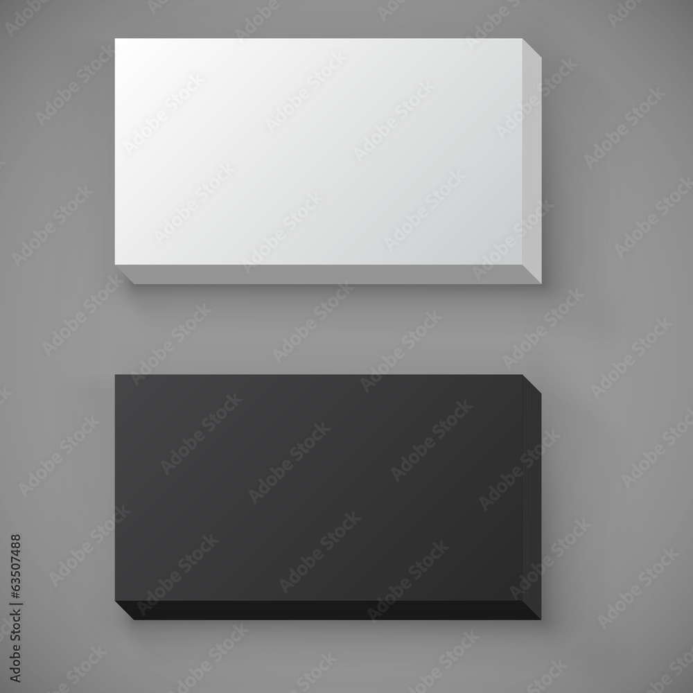 Blank standard business card stack template. Stock Vector | Adobe Stock
