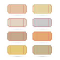 Poster - Vector Ticket Set Illustration Isolated on White Background