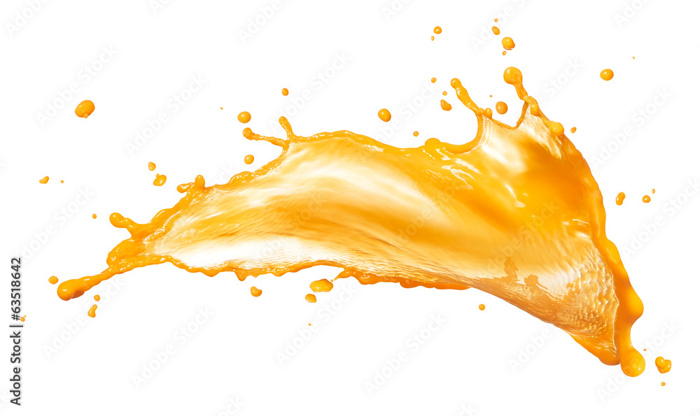 orange juice splash - obrazy, fototapety, plakaty 