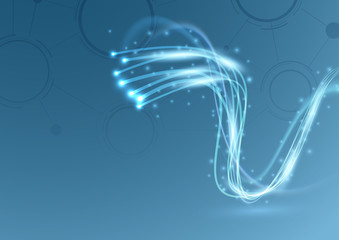 Wall Mural - Bright sparkling cable broadband swoosh