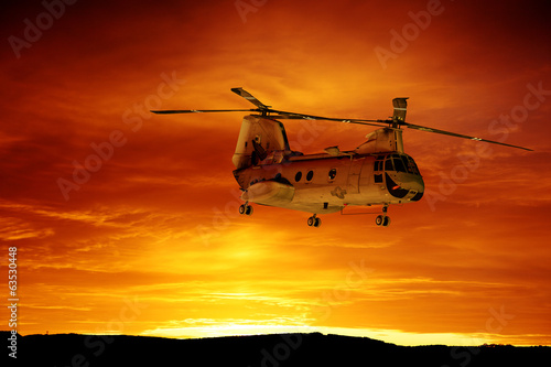 Fotoboard na płycie Transporthubschrauber